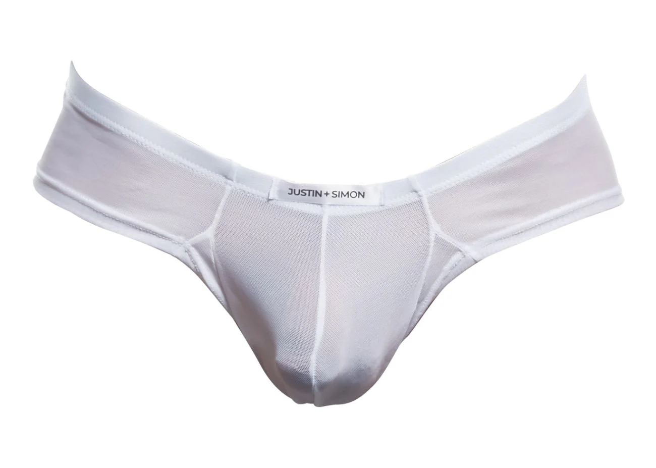 JUSTIN+SIMON XSJ22 Cheek Briefs Color White Mesh - Image 5