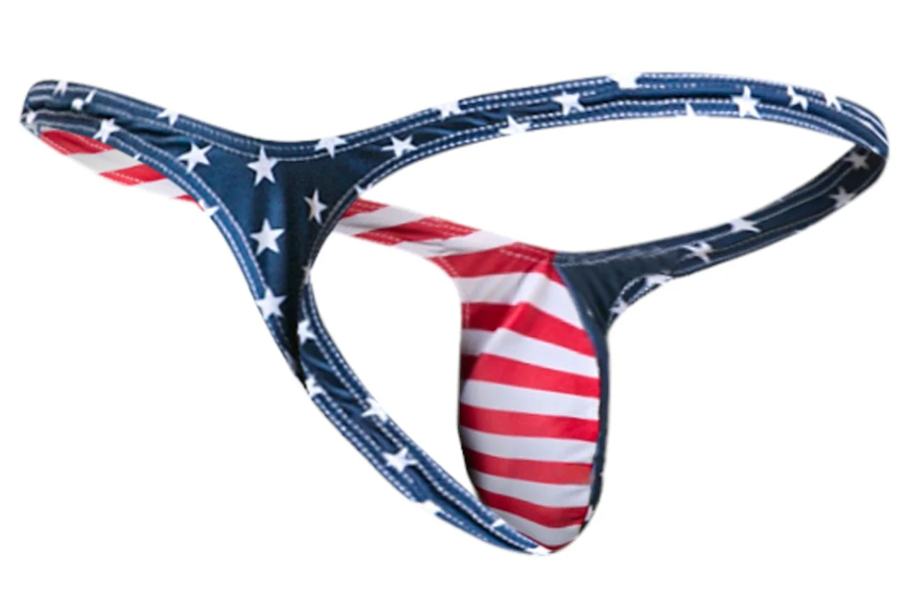 JUSTIN+SIMON XSJBU02 Bulge Thongs Color USA Flag - Image 6