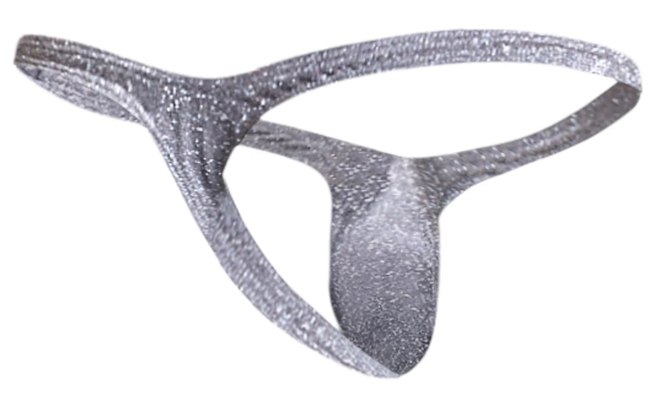 JUSTIN+SIMON XSJBU02 Bulge Thongs Color Lurex Gray - Image 6