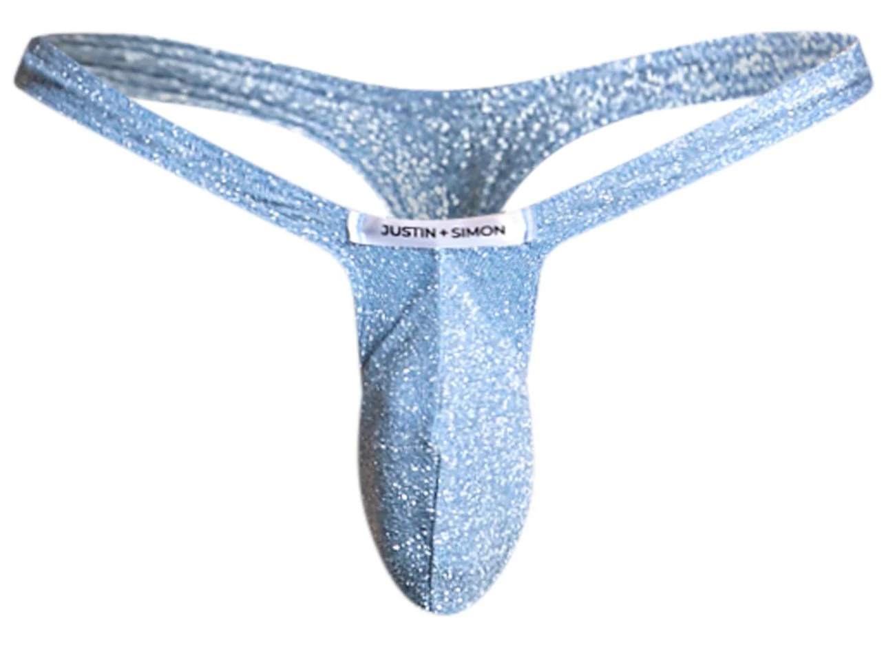 JUSTIN+SIMON XSJBU02 Bulge Thongs Color Lurex Blue - Image 5