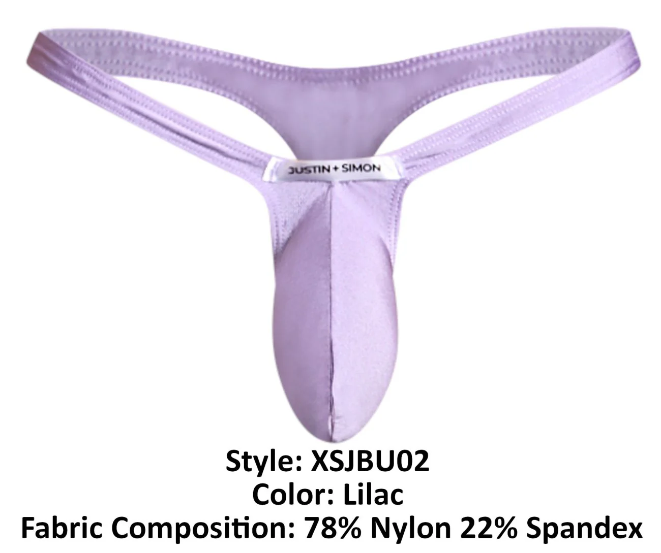 JUSTIN+SIMON XSJBU02 Bulge Thongs Color Lilac - Image 7