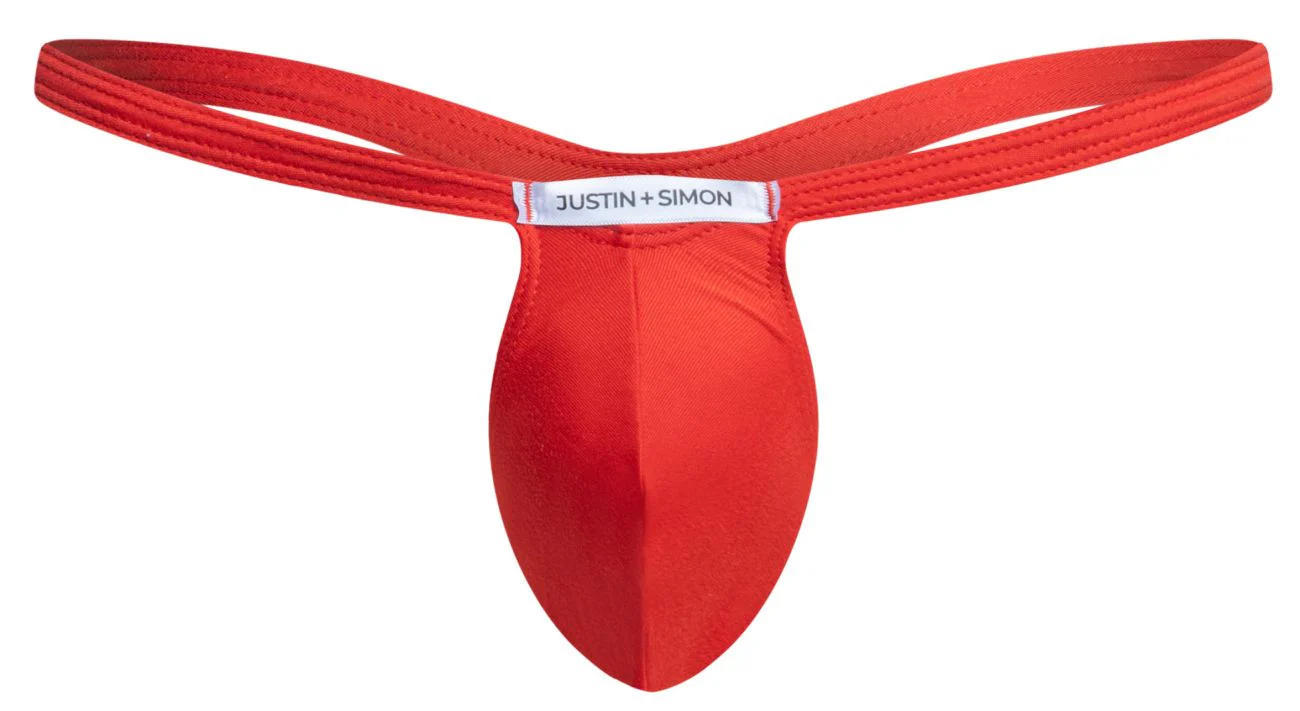 JUSTIN+SIMON XSJBU02 Bulge Thongs Color Peach Red - Image 5