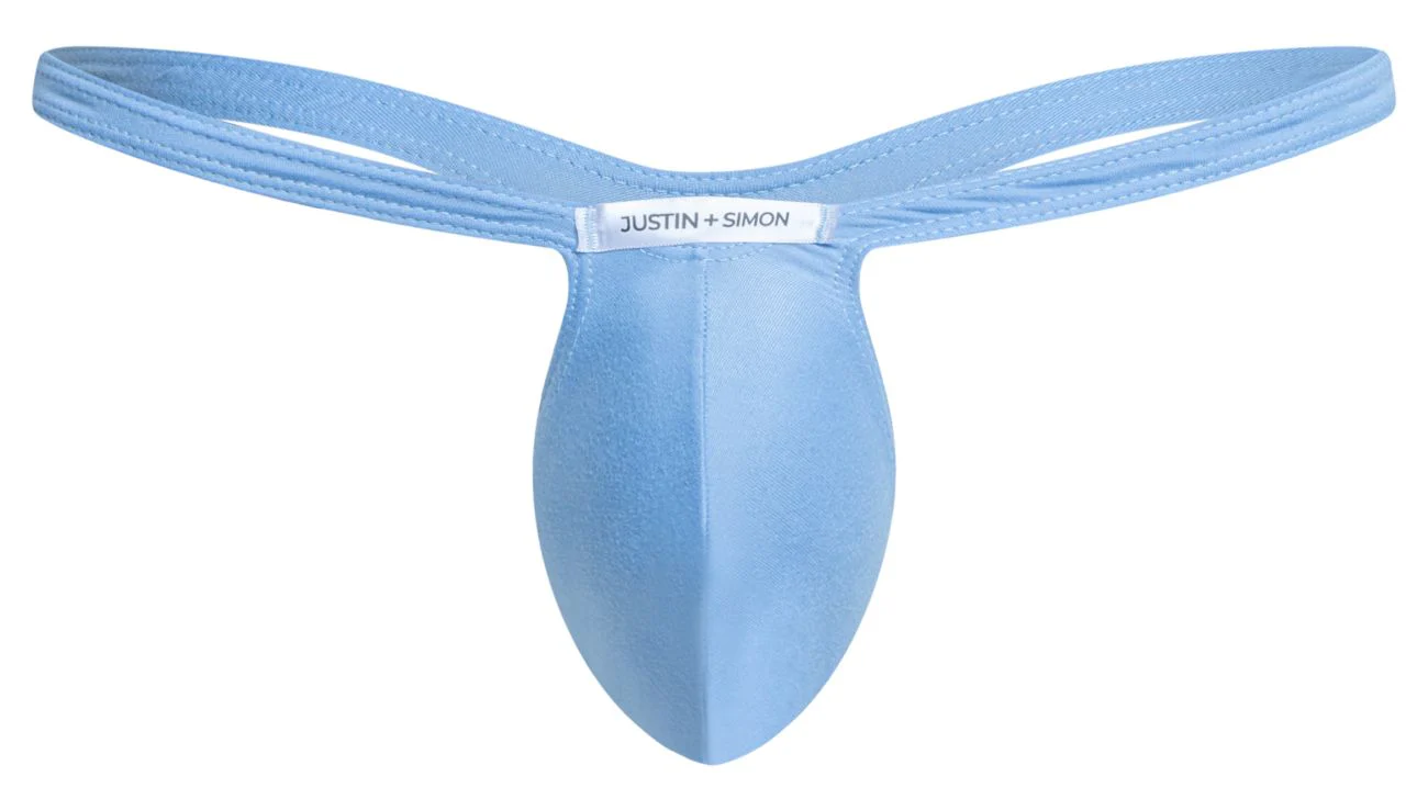 JUSTIN+SIMON XSJBU02 Bulge Thongs Color Peach Blue - Image 5