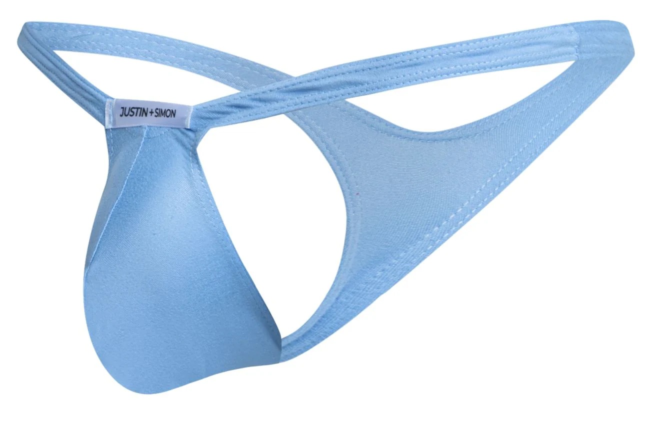 JUSTIN+SIMON XSJBU02 Bulge Thongs Color Peach Blue - Image 6