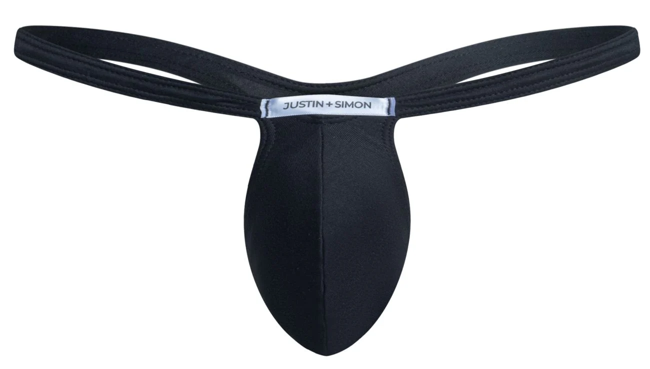JUSTIN+SIMON XSJBU02 Bulge Thongs Color Peach Black - Image 5