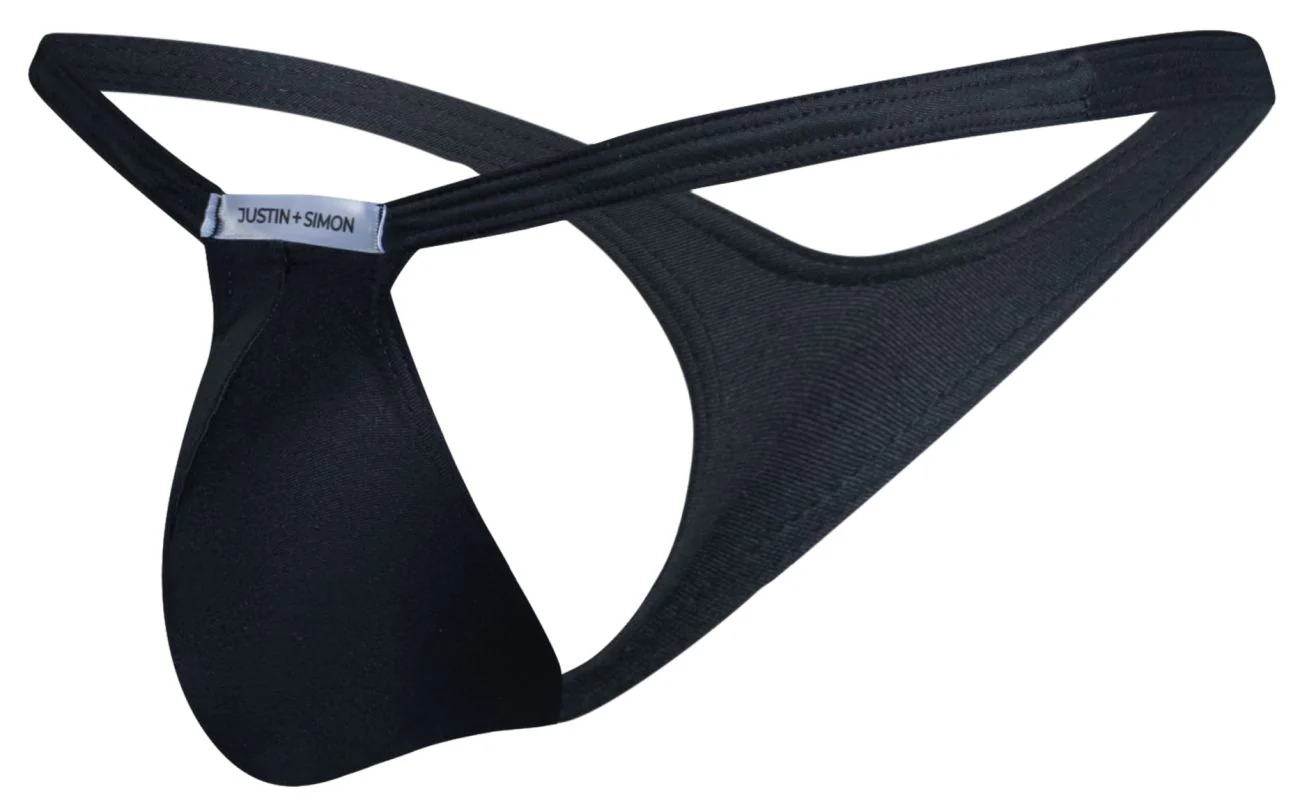 JUSTIN+SIMON XSJBU02 Bulge Thongs Color Peach Black - Image 6