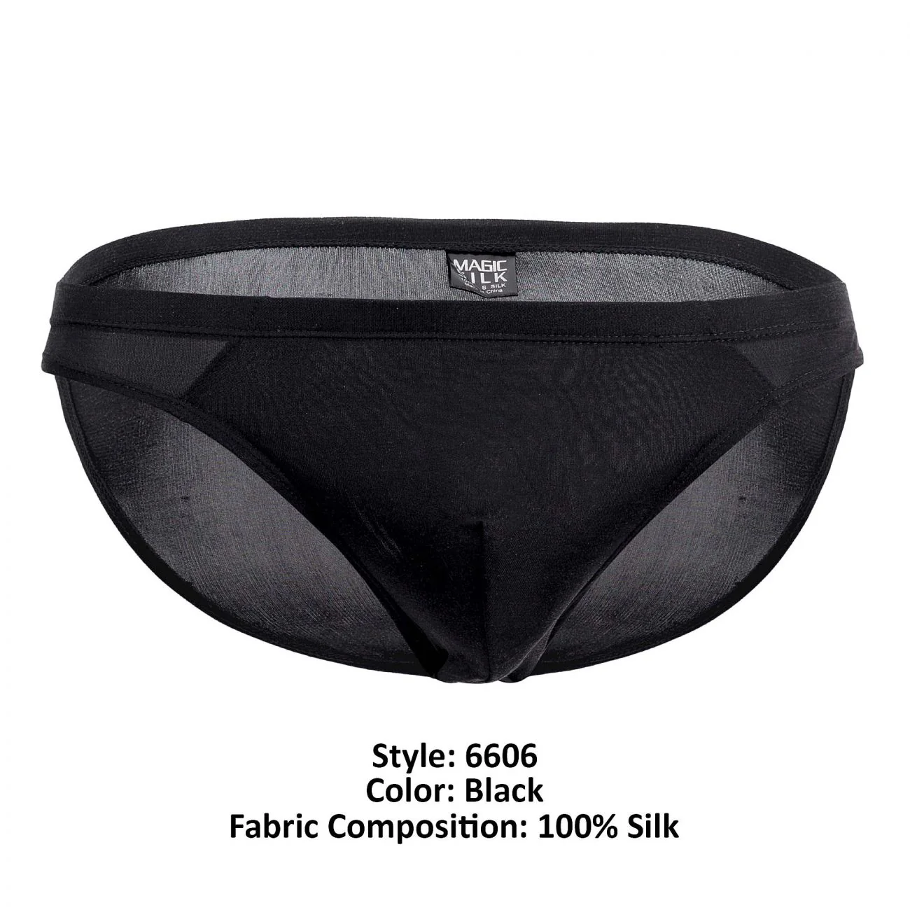 Magic Silk 6606 Silk Briefs Color Black - Image 7
