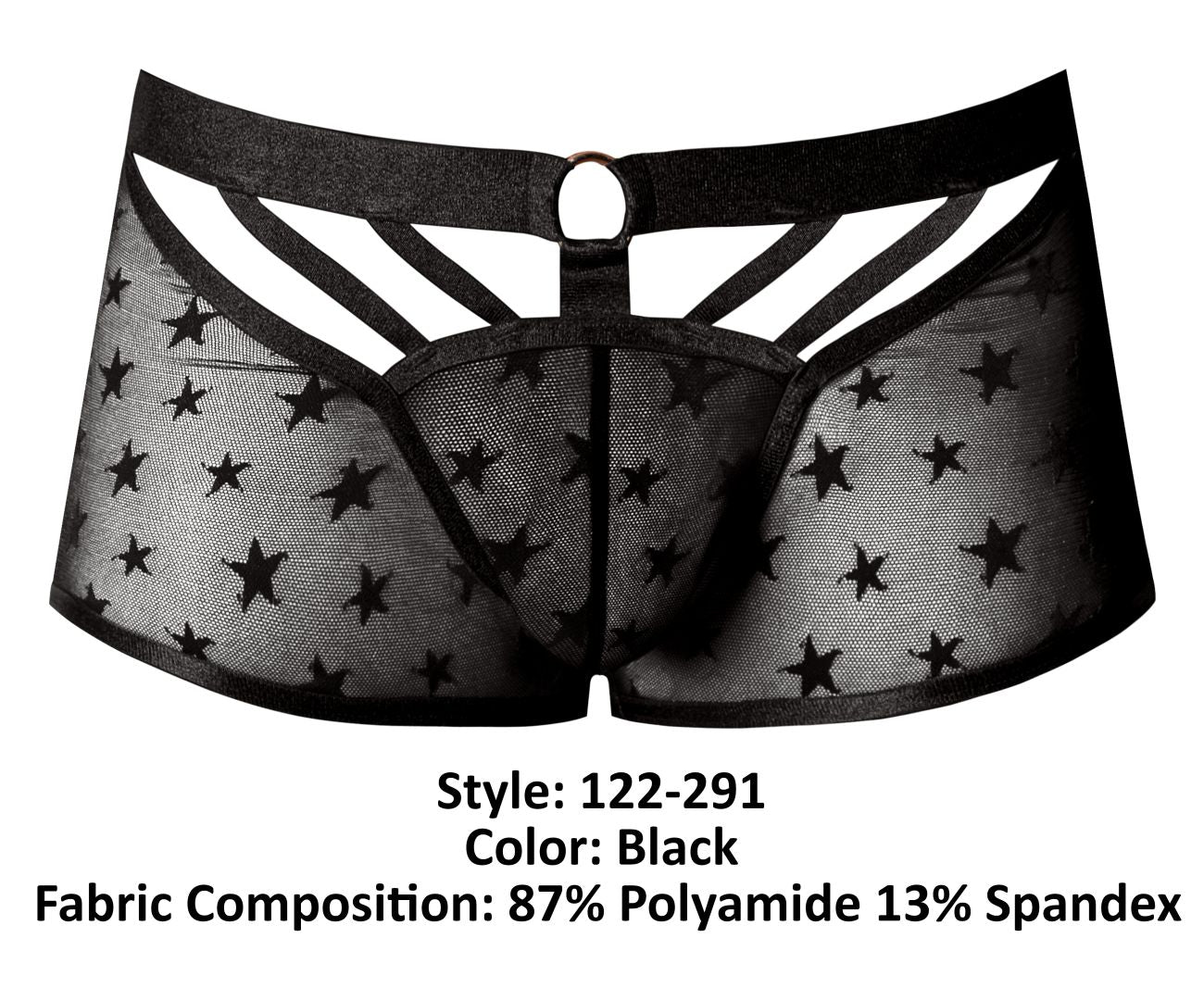 Male Power 122-291 Love Star Short with Ring Color Black - Image 6