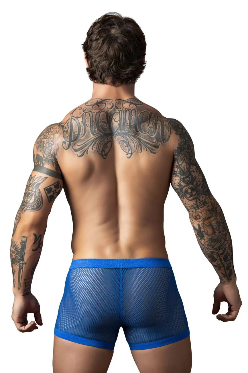 Male Power 152-11C Fishnet 2 Pouch Short Color Royal - Image 3