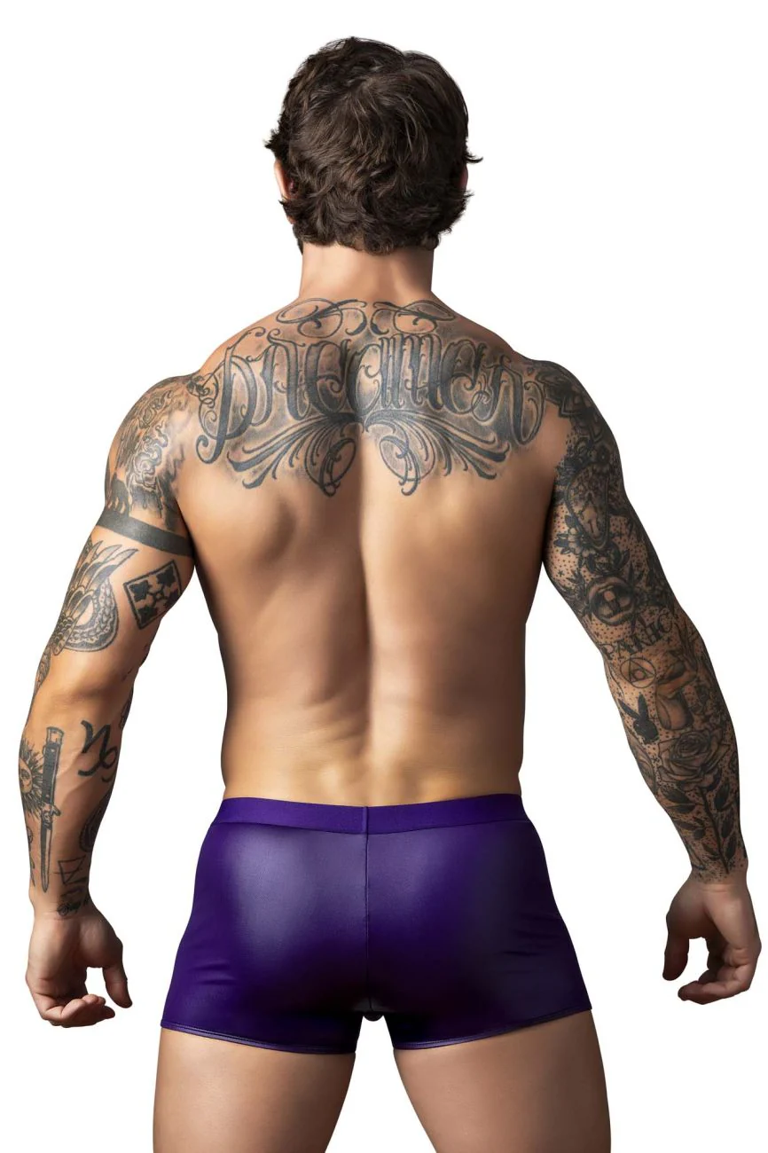 Male Power 152-302 Eggplant Crossover Short Color Plum - Image 3