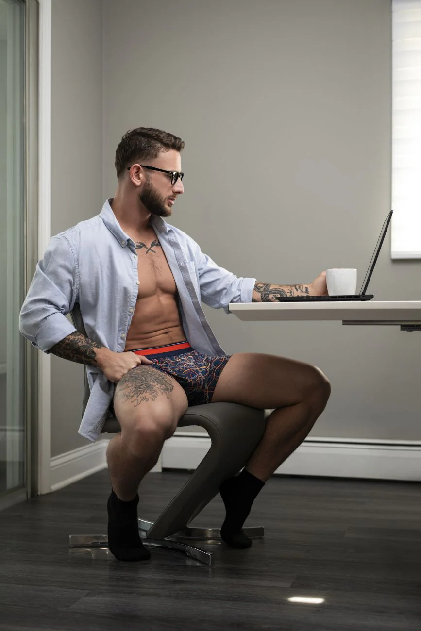 Male Power 160-299 Soo Cumfy Boxer Brief Color Navy - Image 16