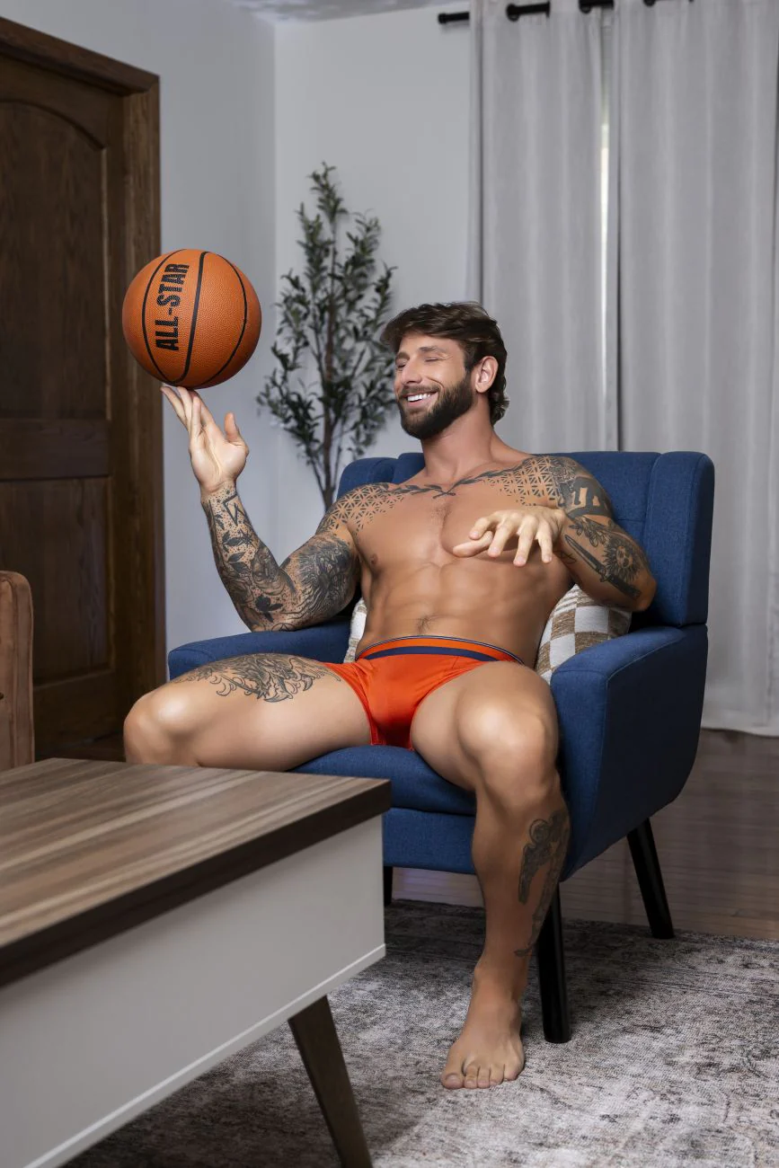 Male Power 160-299 Soo Cumfy Boxer Brief Color Orange - Image 7