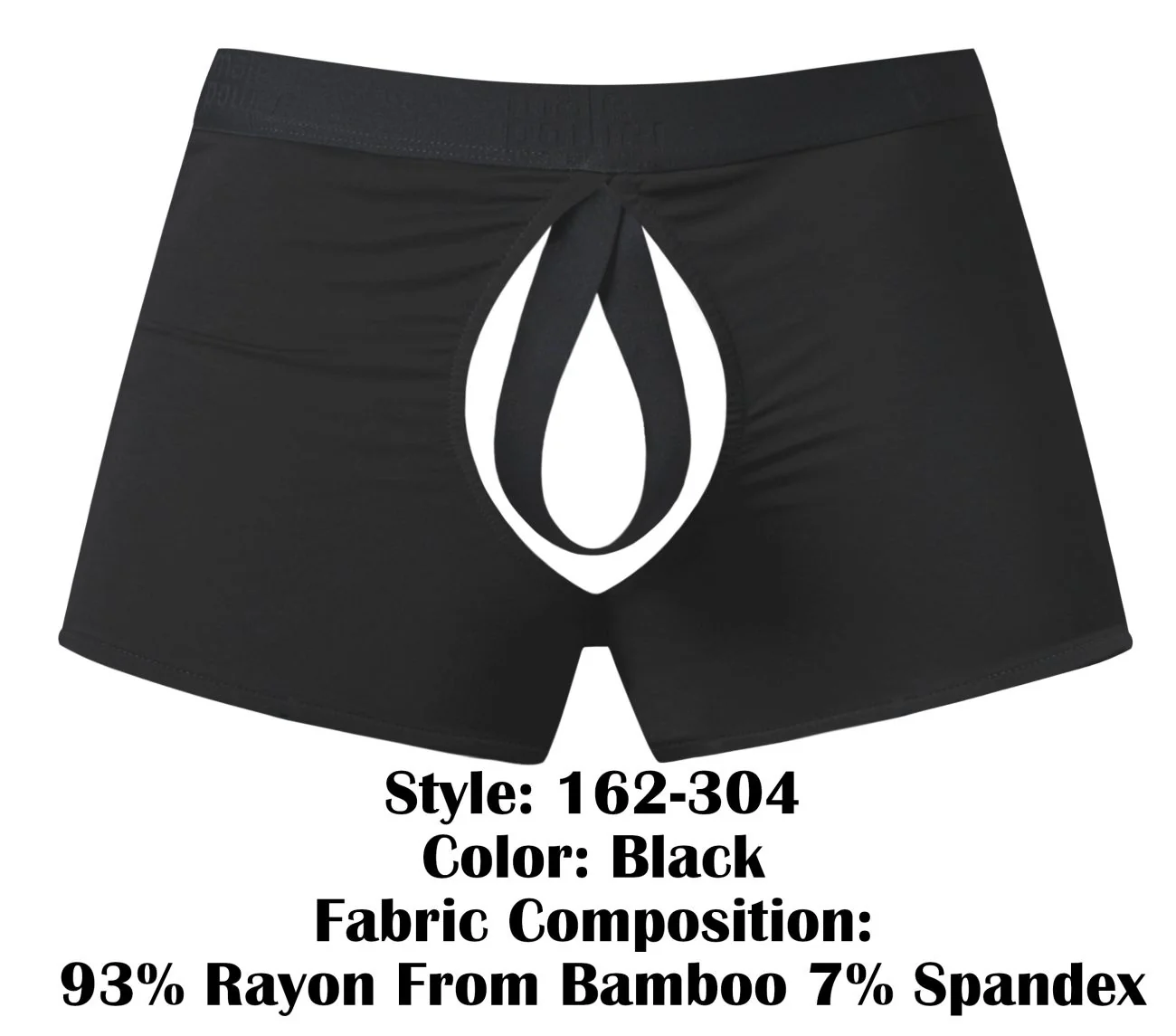Male Power 162-304 Open Ended Moonshine Short Open Front Elastic Cock Ring Color Black - Image 6