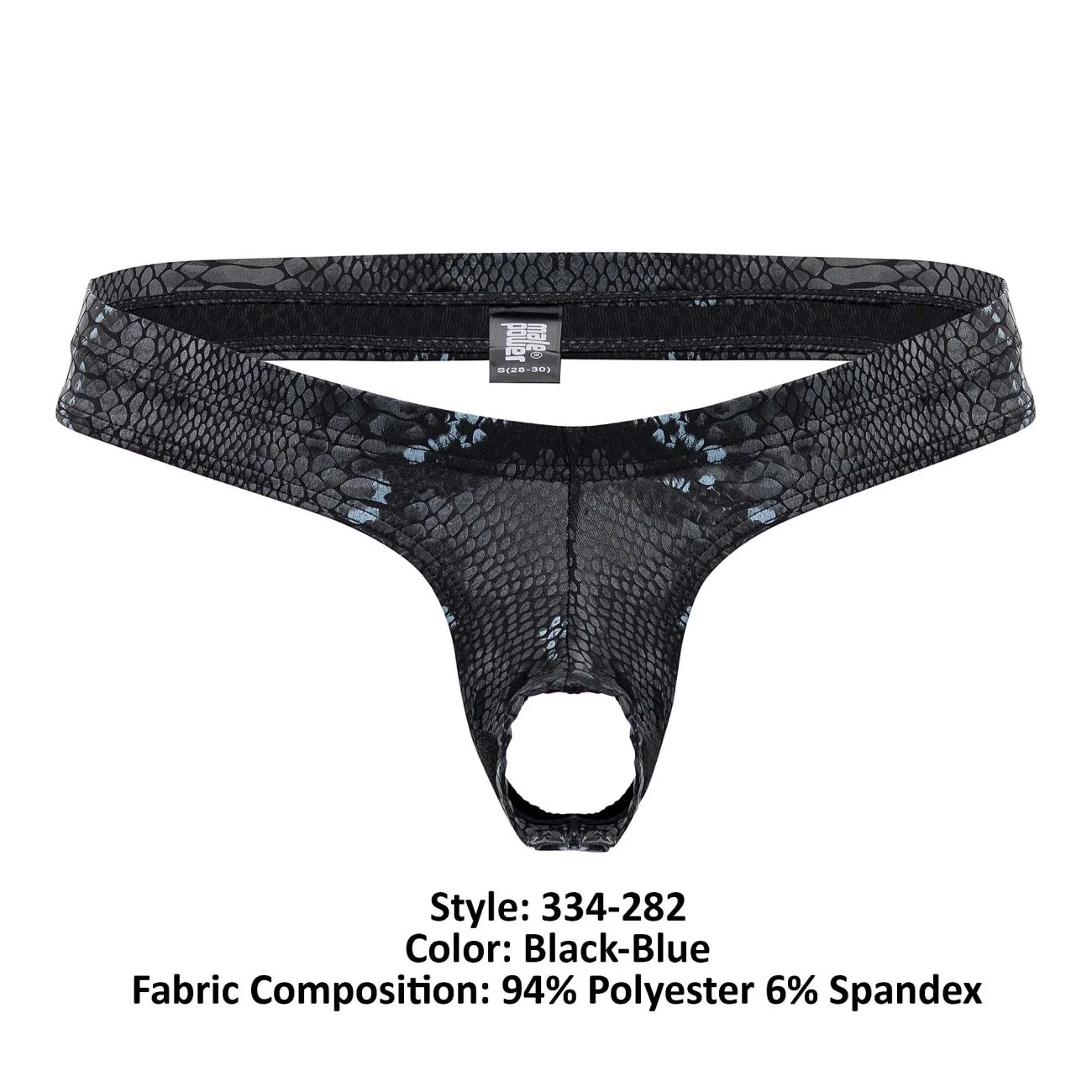 Male Power 334-282 S-naked Power Sock Color Black-Blue - Image 7