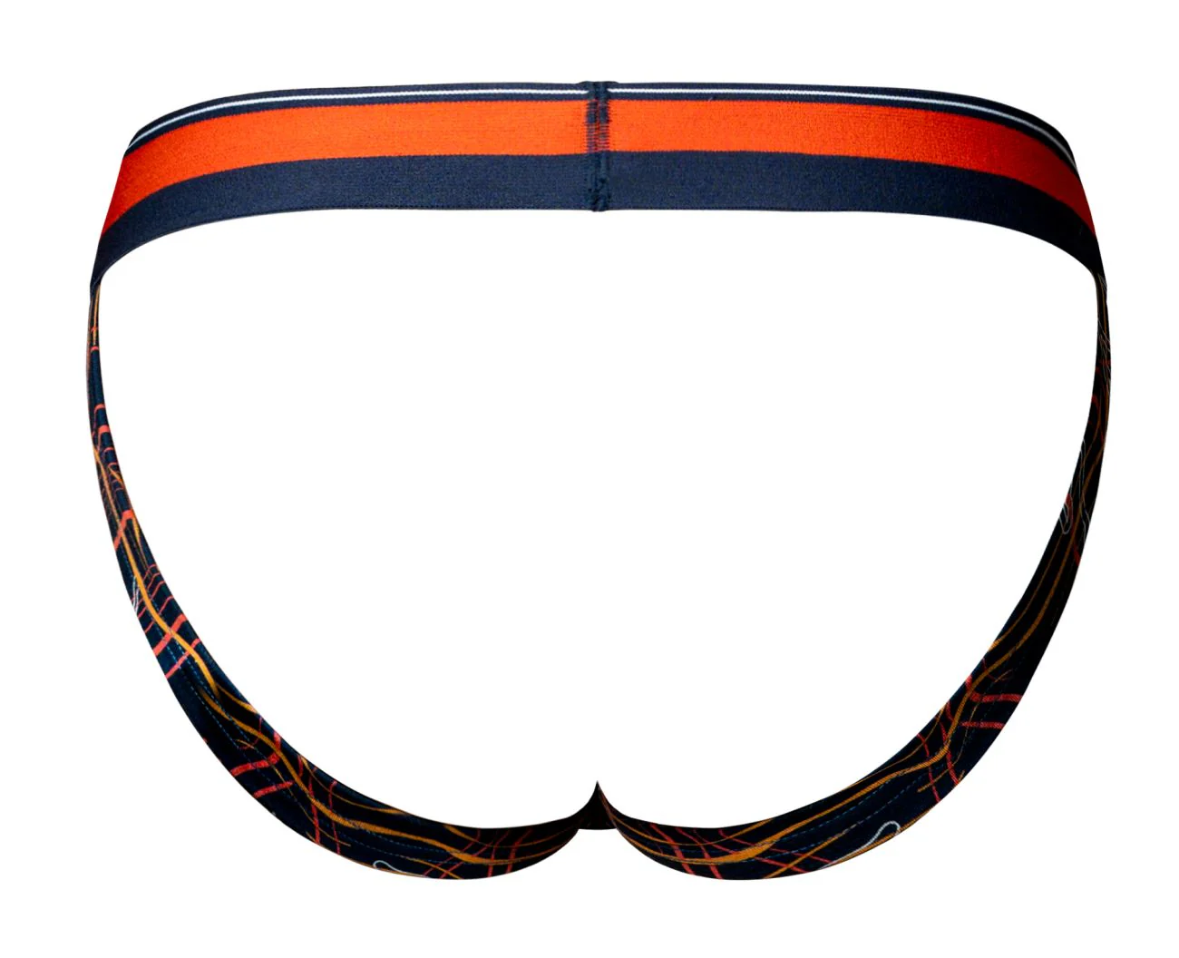Male Power 349-299 Soo Cumfy Jock Color Navy-Orange - Image 5