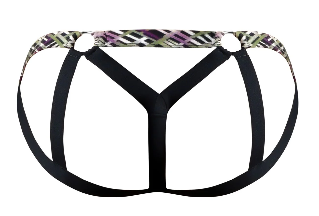Male Power 351-303 Gridlocked Strappy Ring Jock Color Printed - Image 5