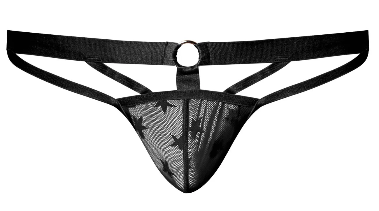 Male Power 386-291 Love Star Jock with Ring Color Black - Image 4
