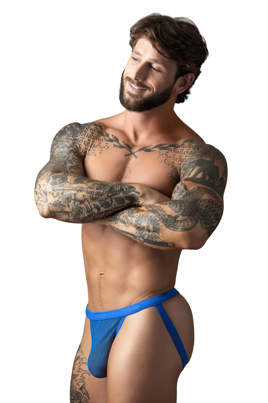 Male Power 388-11C Fishnet 2 Jockstrap Color Royal - Image 2