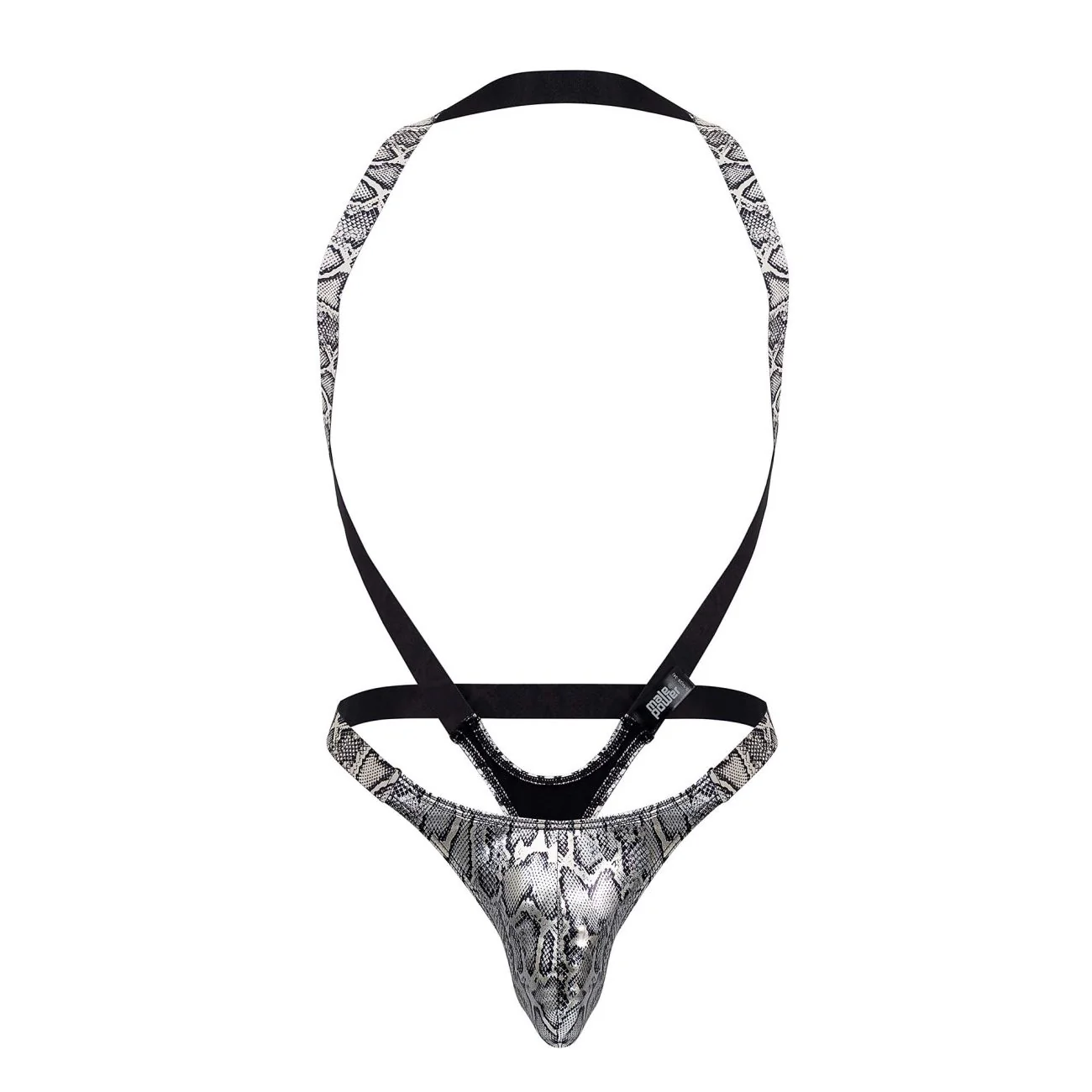 Male Power 404-282 S-naked Shoulder Sling Harness Thong Color Silver-Black - Image 4