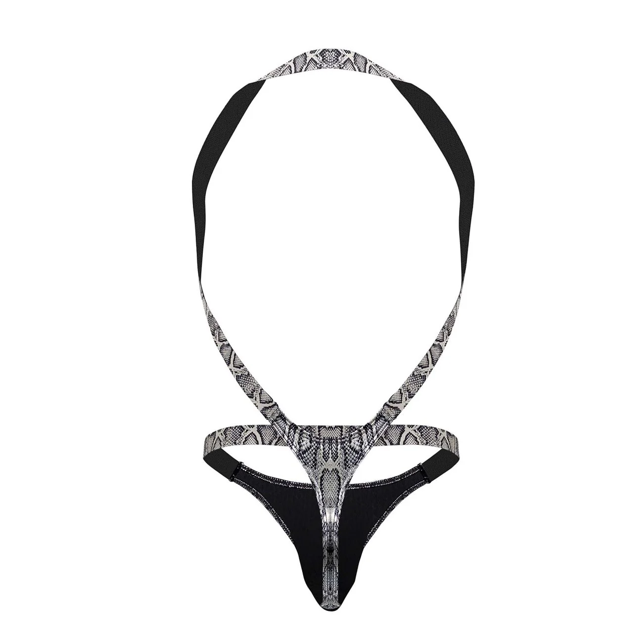 Male Power 404-282 S-naked Shoulder Sling Harness Thong Color Silver-Black - Image 6