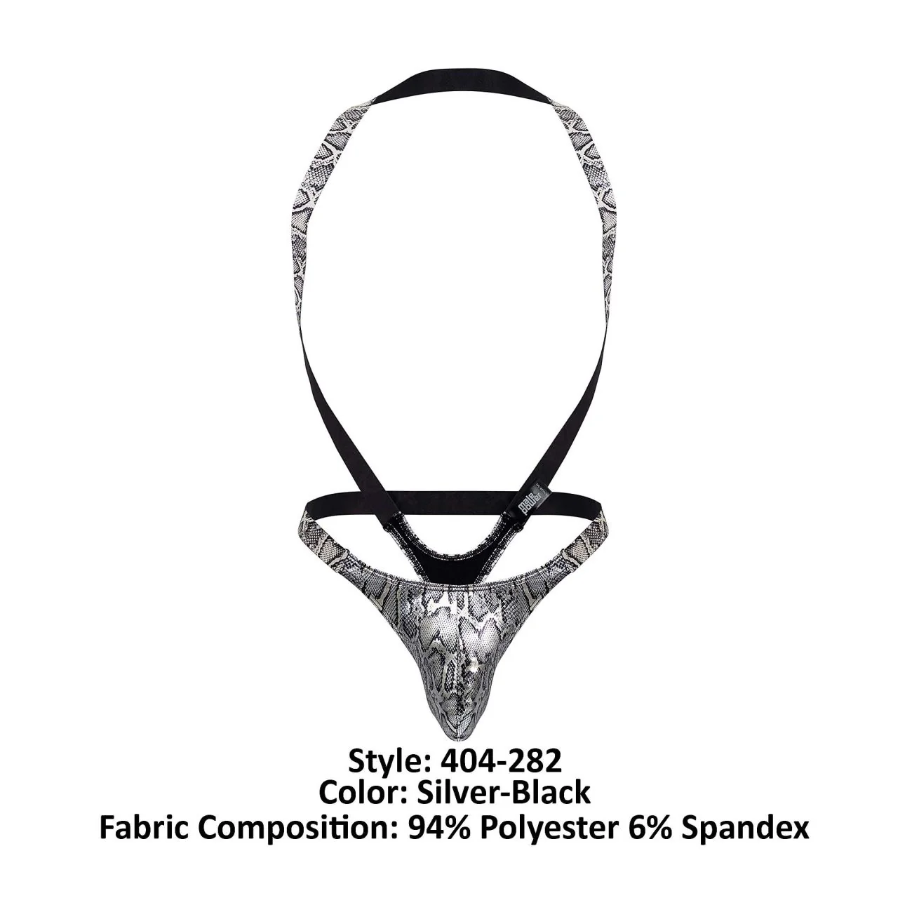 Male Power 404-282 S-naked Shoulder Sling Harness Thong Color Silver-Black - Image 7