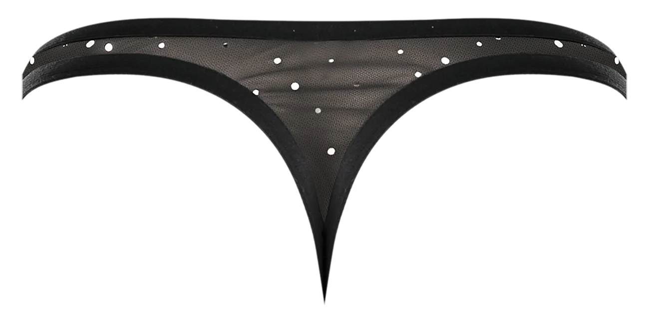 Male Power 407-288 Show Stopper Thong Color Silver Mesh Dot - Image 6