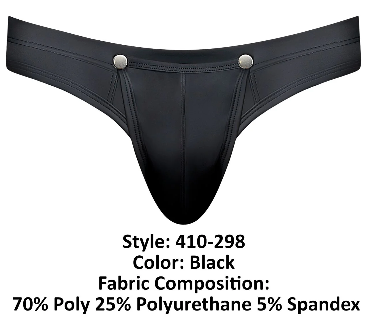 Male Power 410-298 Oh Snap Snap off Thong Color Black - Image 7