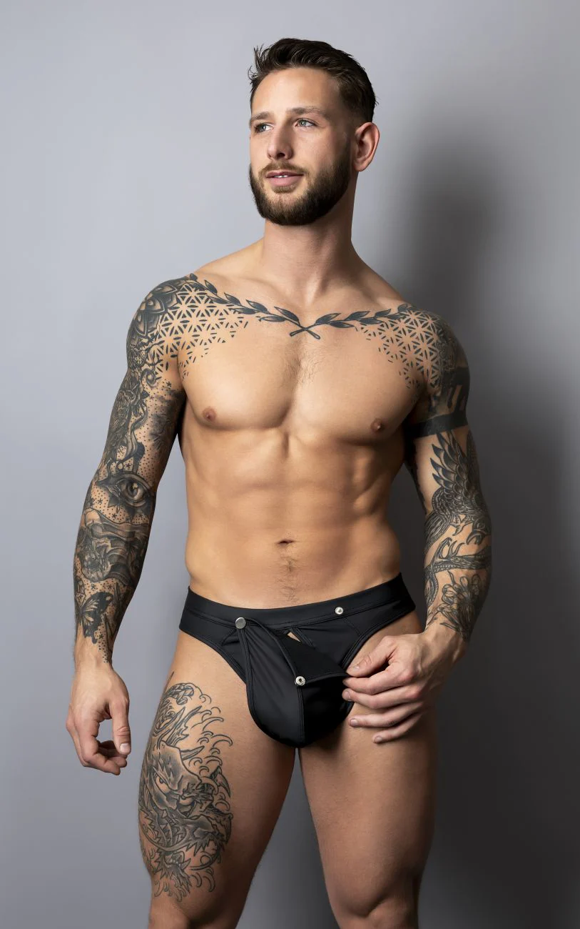 Male Power 410-298 Oh Snap Snap off Thong Color Black - Image 8