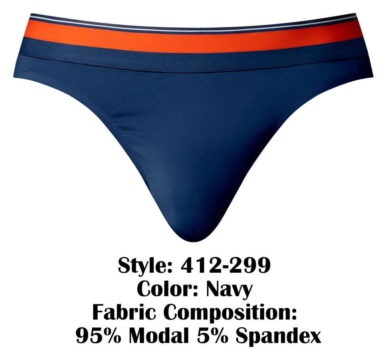 Male Power 412-299 Soo Cumfy Thongs Color Navy - Image 6