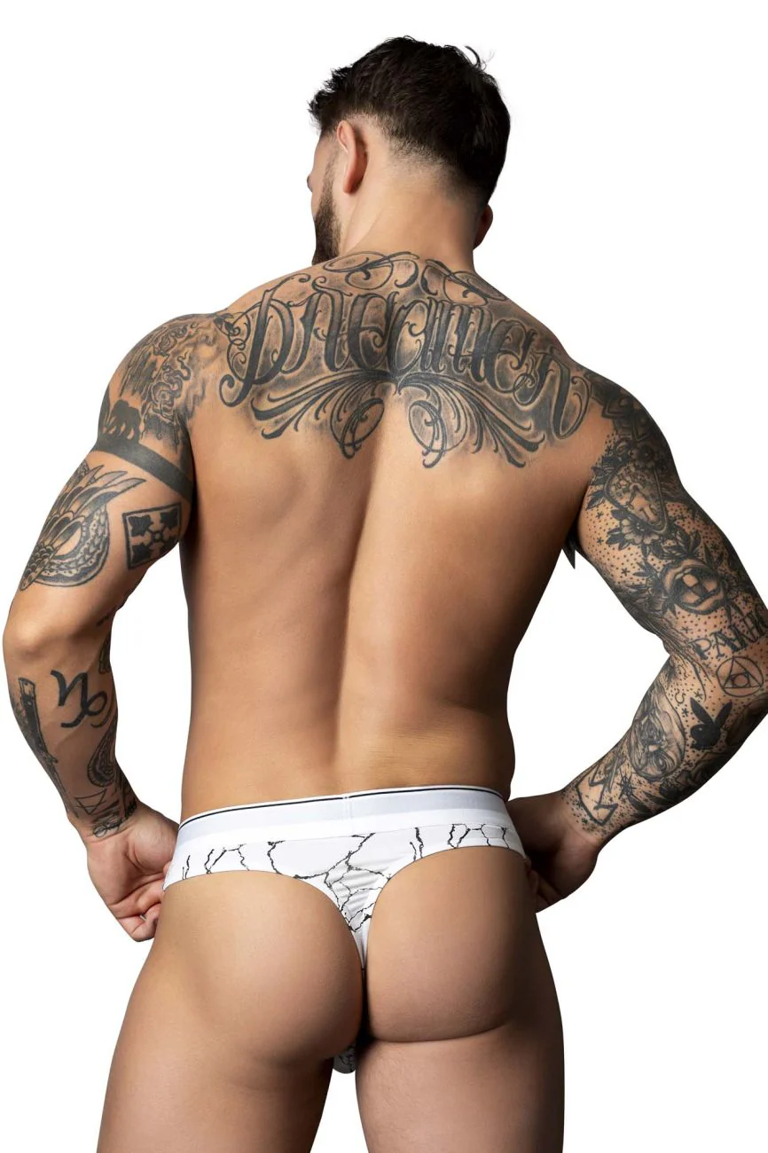 Male Power 412-299 Soo Cumfy Thong Color White-Black - Image 3