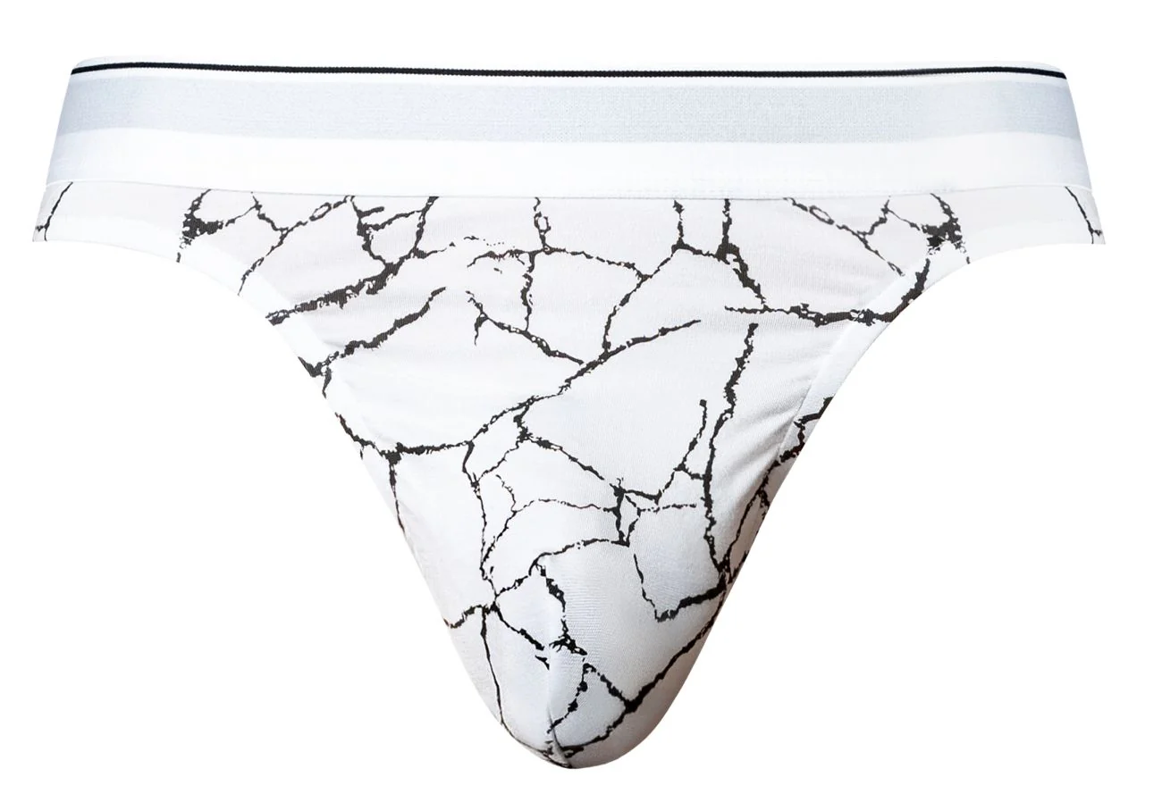 Male Power 412-299 Soo Cumfy Thong Color White-Black - Image 4