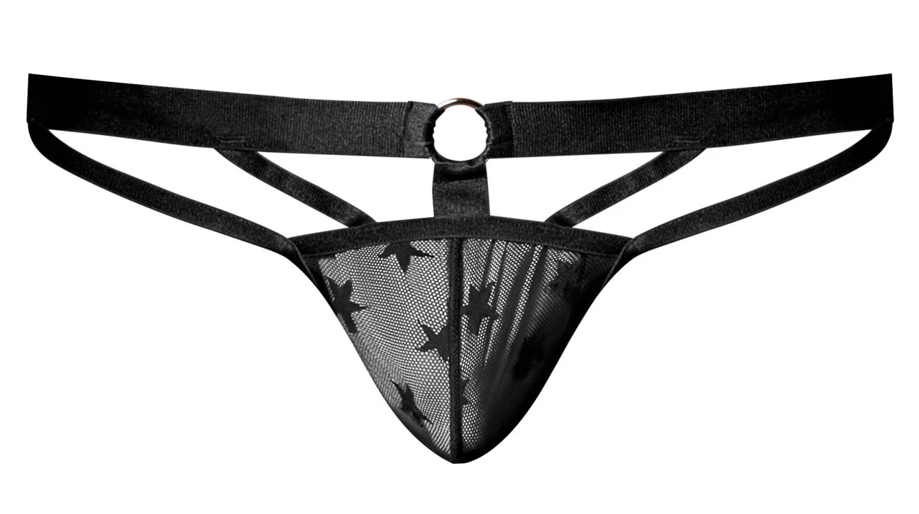 Male Power 416-291 Love Star Thong with Ring Color Black - Image 4