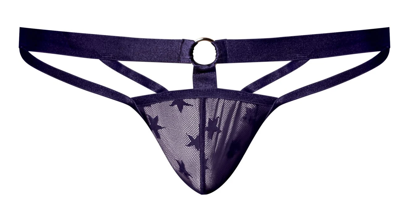 Male Power 416-291 Love Star Thong with Ring Color Purple - Image 4