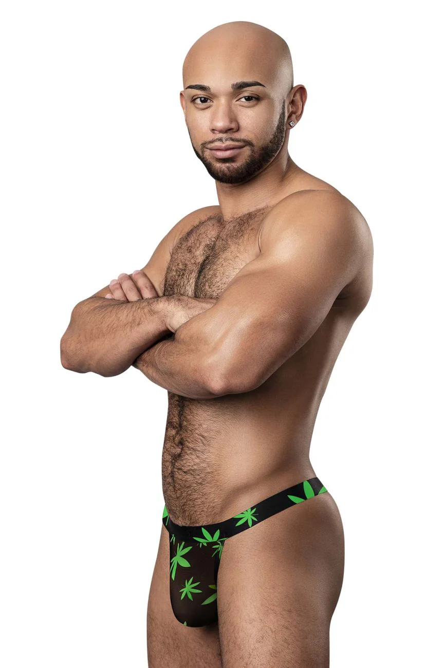 Male Power 433-294 Hazy Dayz Micro Thong Color Pot Leaf - Image 4