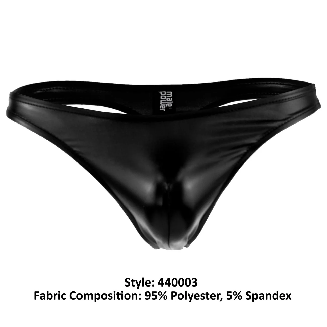 Male Power 440003 Liquid Onyx Classic Thong Color Black - Image 7