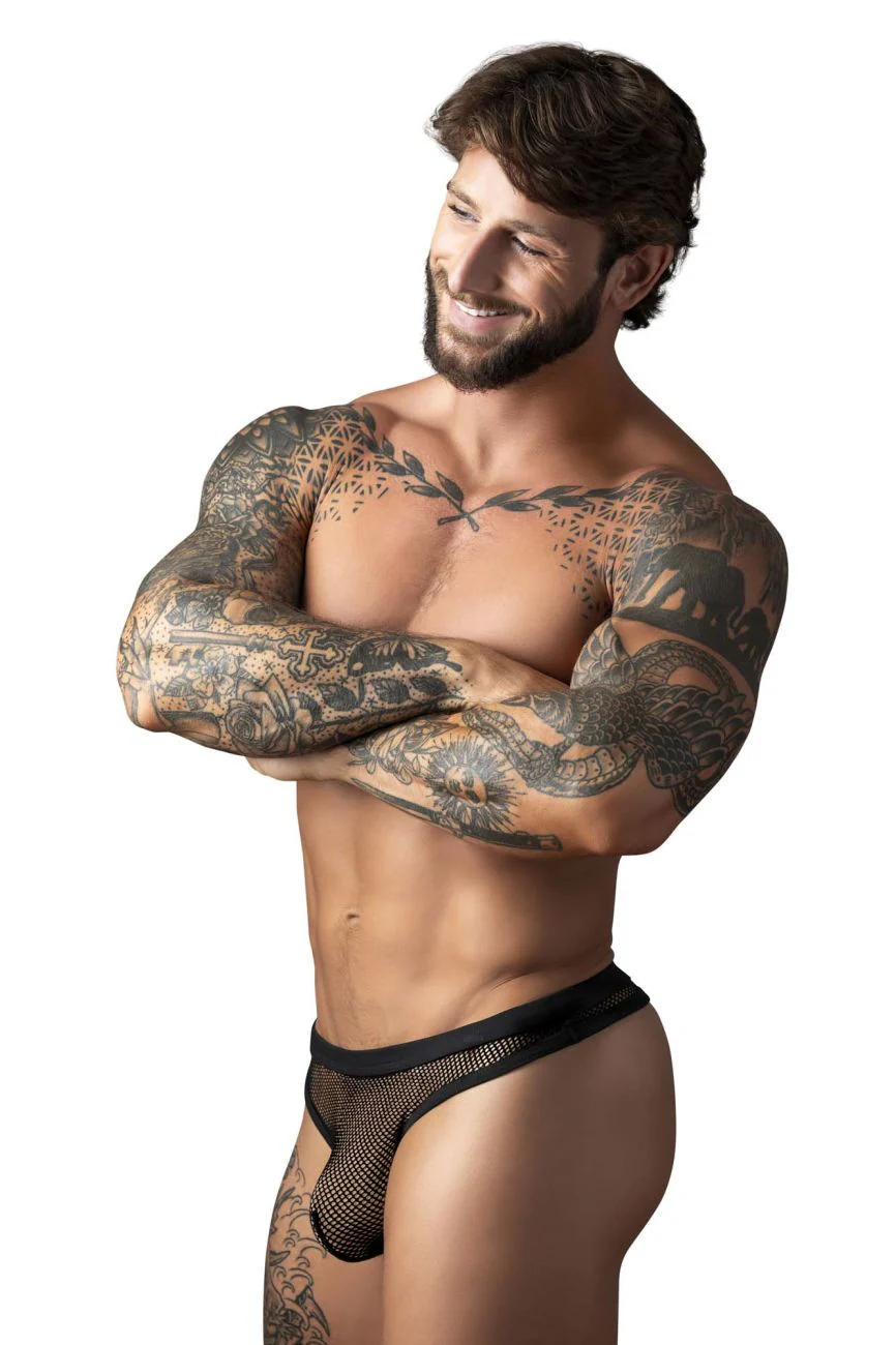 Male Power 441-11C Fishnet 2 Bong Thong Color Black - Image 2