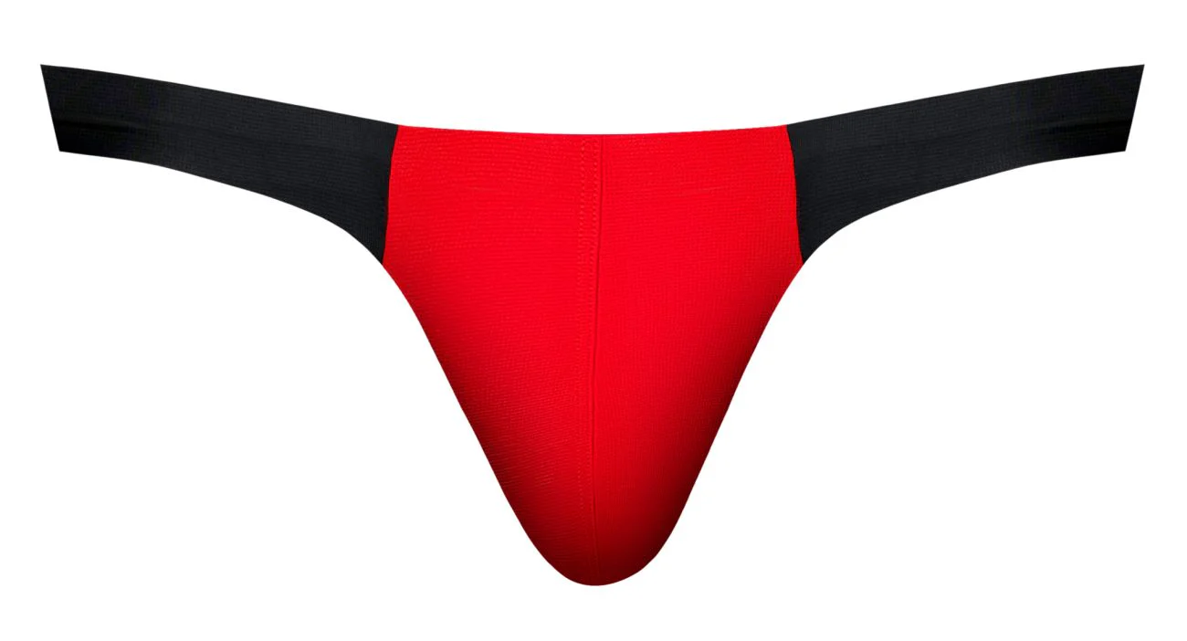 Male Power 442-300 Hot Mesh Bong Thong Color Black-Red - Image 4