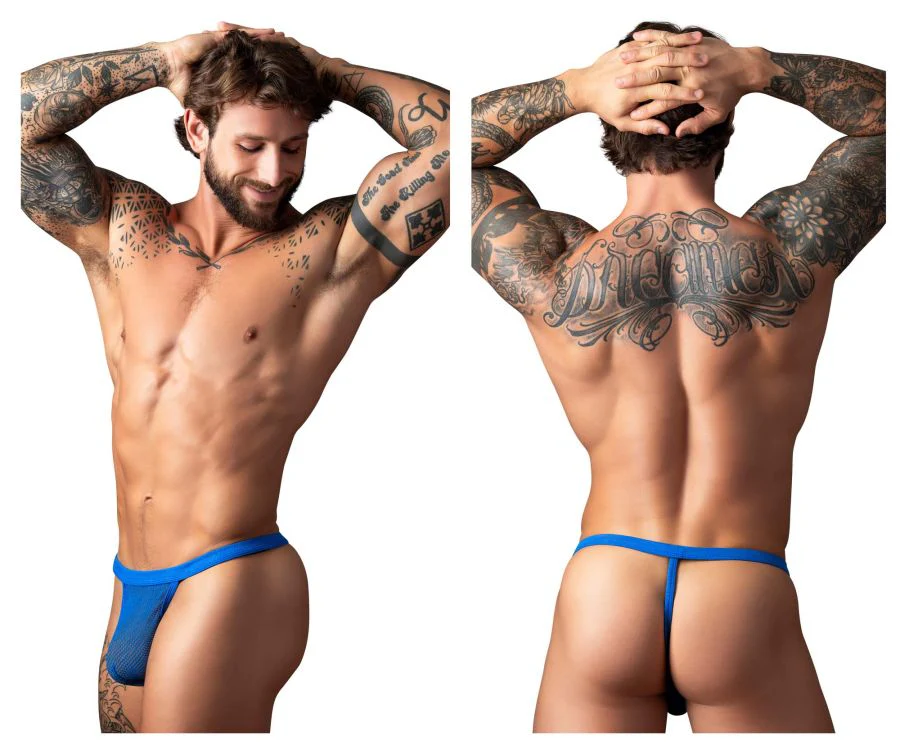 Male Power 449-11C Fishnet 2 G-String Color Royal