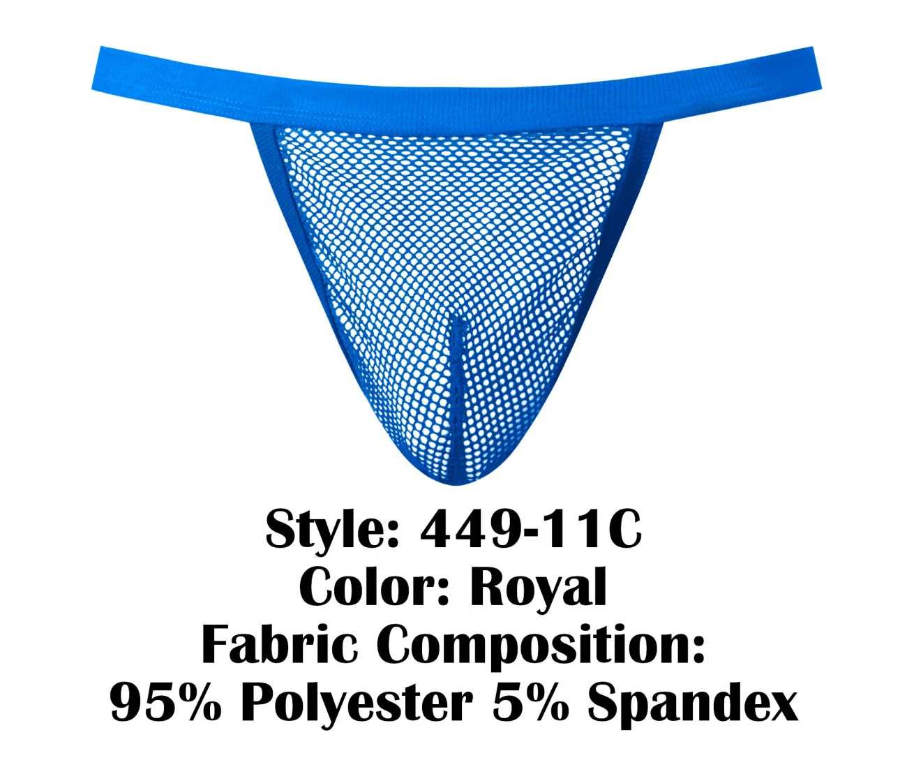 Male Power 449-11C Fishnet 2 G-String Color Royal - Image 6