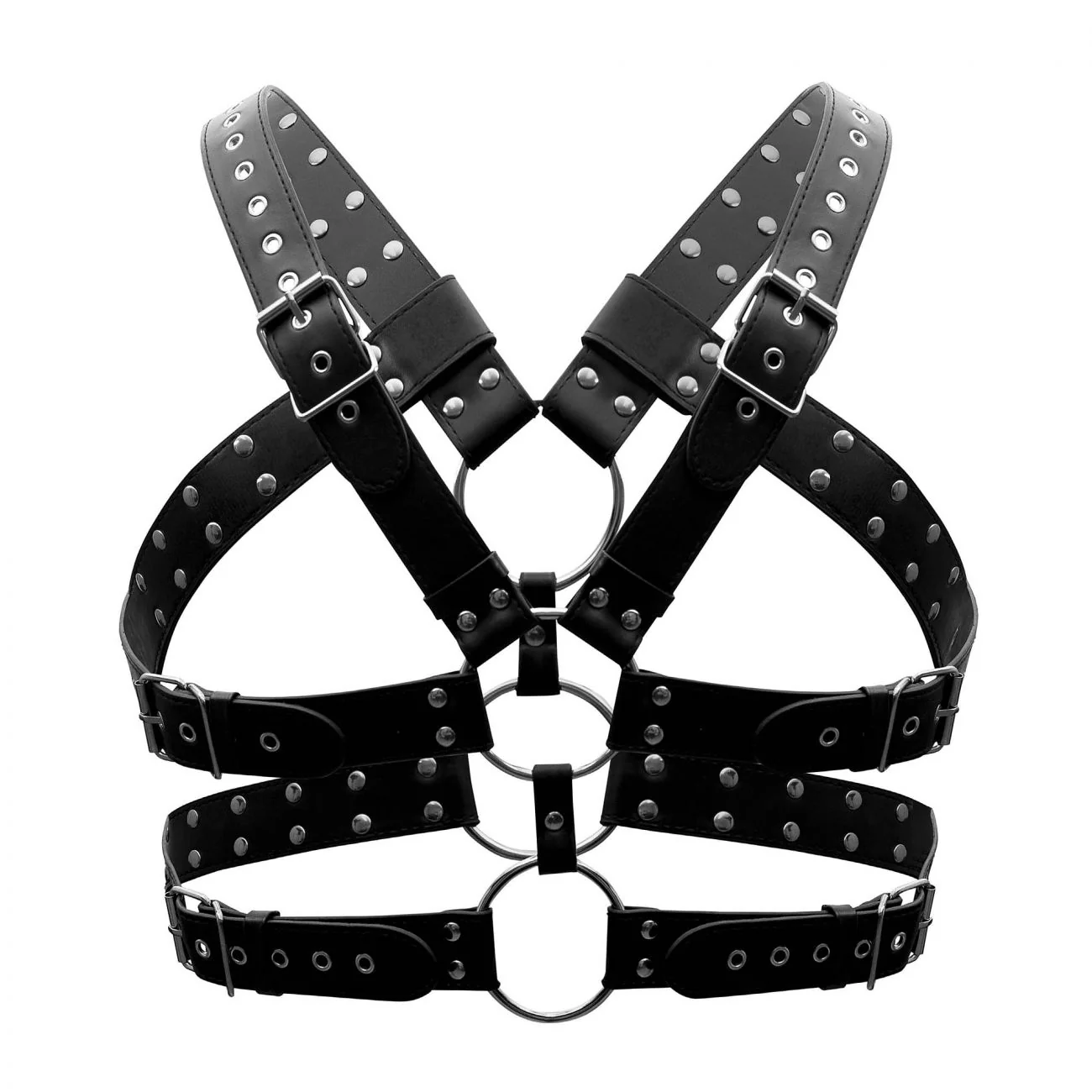 Male Power 591-266 Leather Gemini Harness Color Black - Image 8