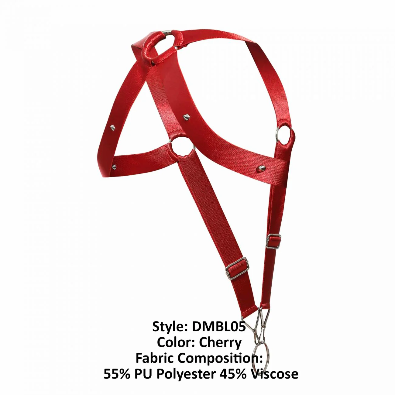 MaleBasics DMBL05 DNGEON Crossback Harness Color Cherry - Image 8