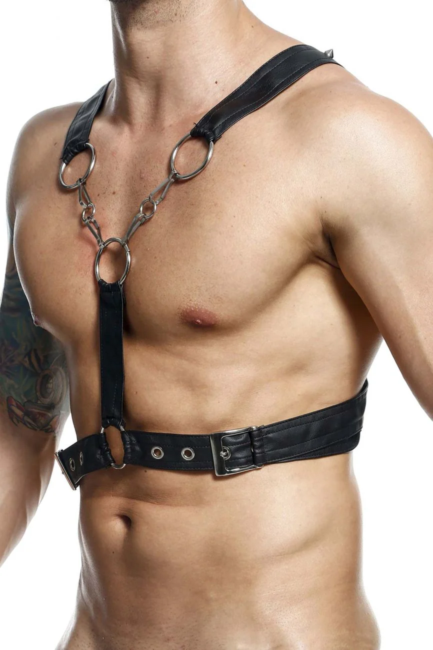 MaleBasics DMBL09 DNGEON Cross Chain Harness Color Black - Image 4