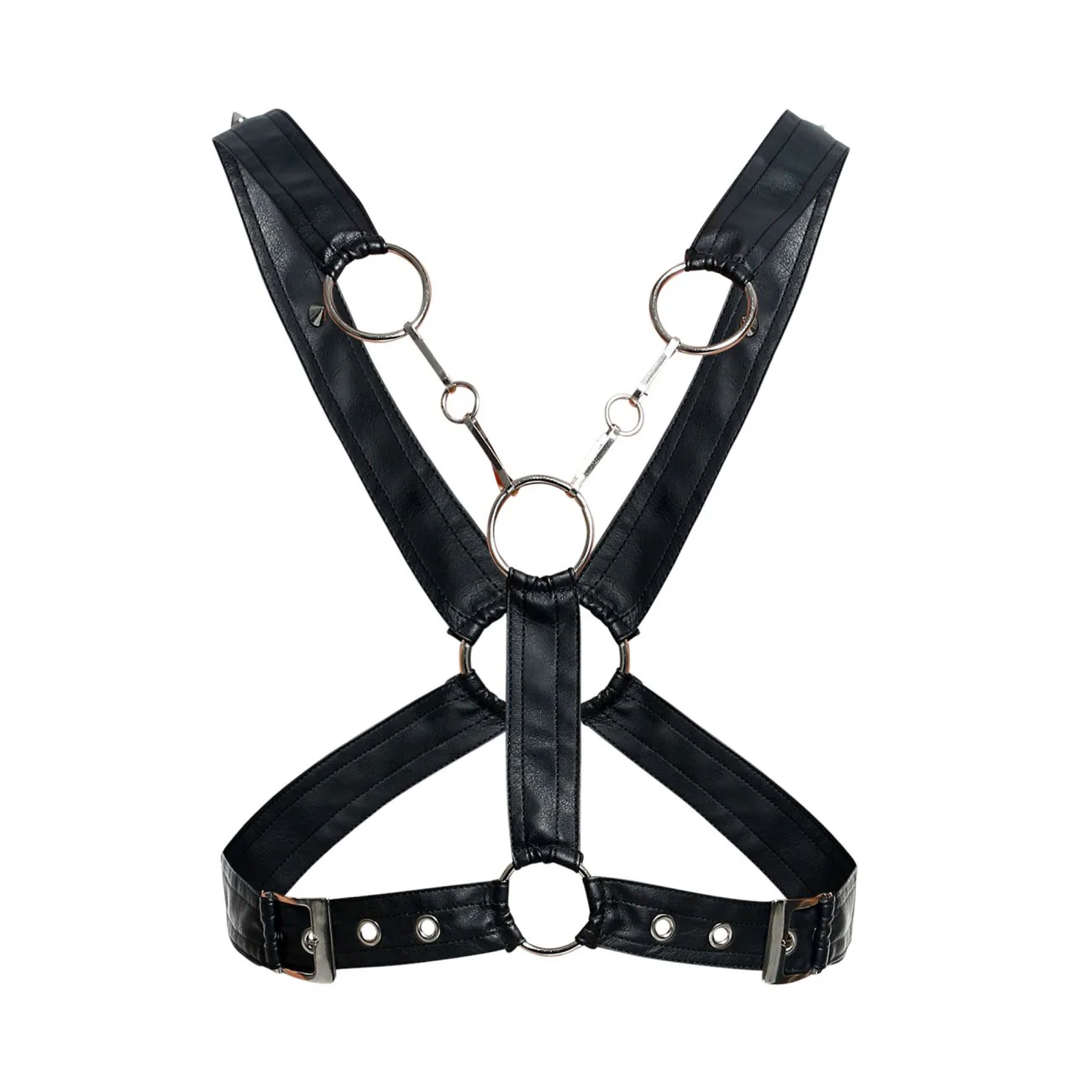 MaleBasics DMBL09 DNGEON Cross Chain Harness Color Black - Image 7
