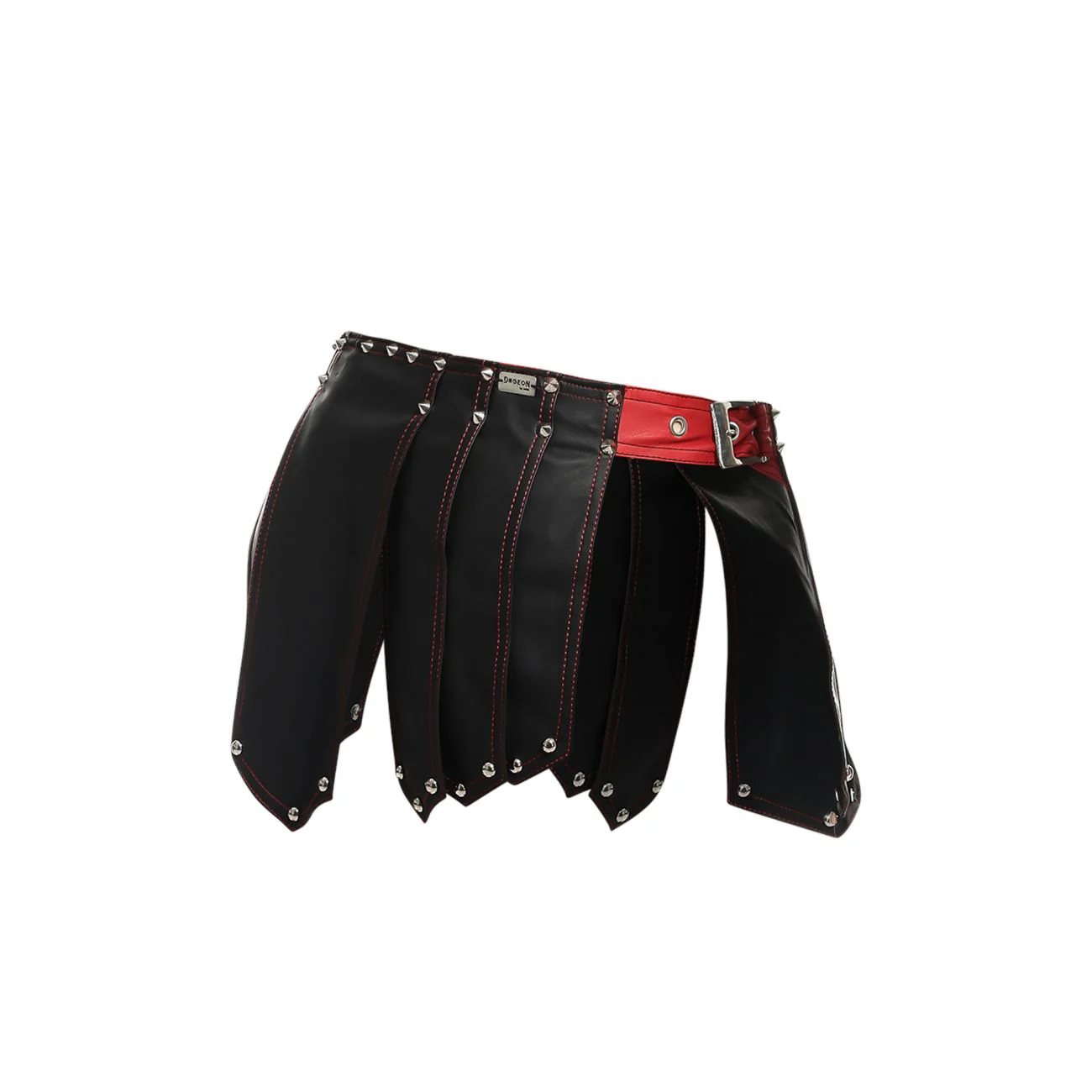 MaleBasics DMBL10 DNGEON Roman Skirt Color Black-Red - Image 6