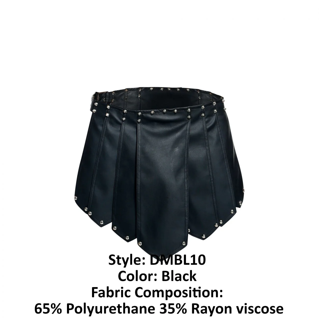 MaleBasics DMBL10 DNGEON Roman Skirt Color Black - Image 10