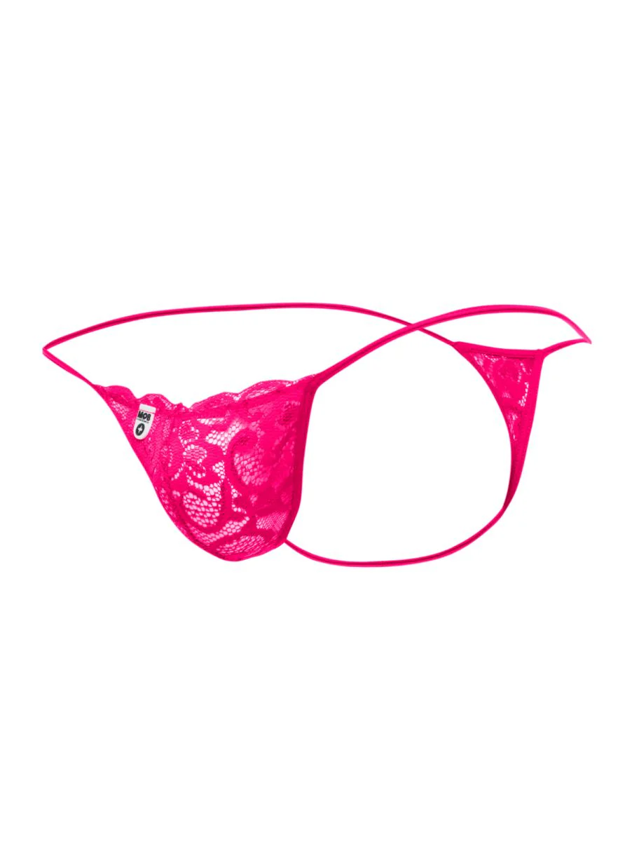 MaleBasics MBL27 Lace Thongs Color Hot Pink - Image 6