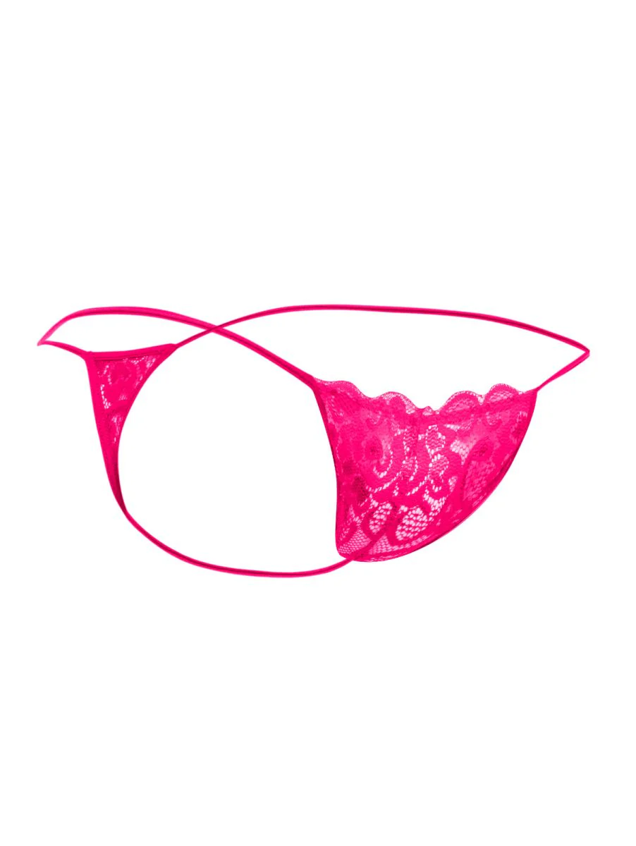 MaleBasics MBL27 Lace Thongs Color Hot Pink - Image 7