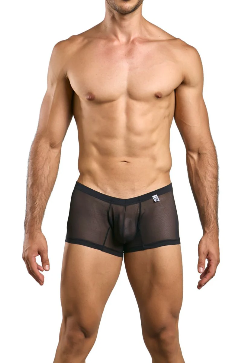 MaleBasics MBL78 Lace Trunks Color Black Mesh - Image 2