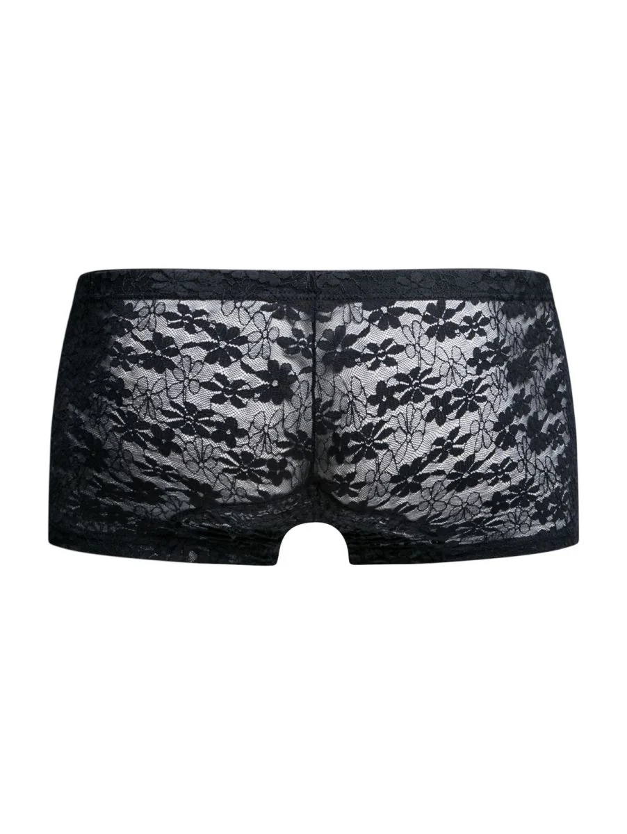 MaleBasics MBL78 Lace Trunks Color Black Lace - Image 6