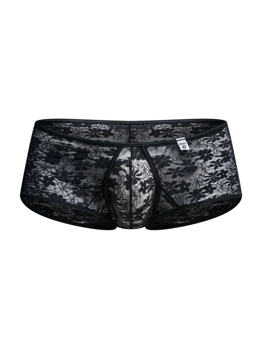MaleBasics MBL83 Loop Cheeky Trunks Color Black Lace - Image 5